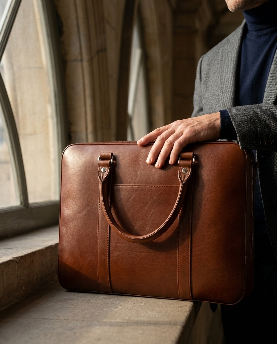 Opus Integral 7 Briefcase - Deep Mahogany