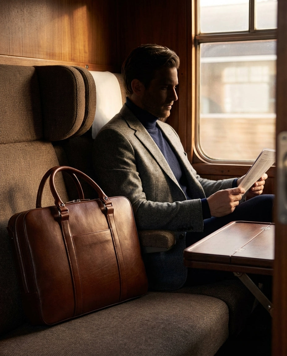 Opus Essential 7 Briefcase - Deep Mahogany
