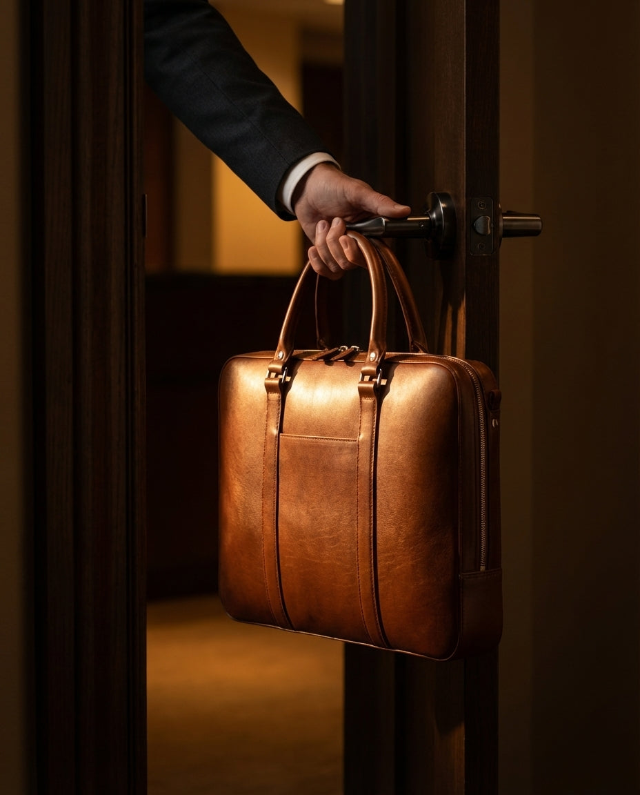 Opus Essential 7 Briefcase - Deep Mahogany